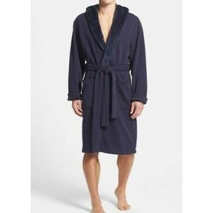 UGG Men's Brunswick Hooded Robe Navy Blue M/L